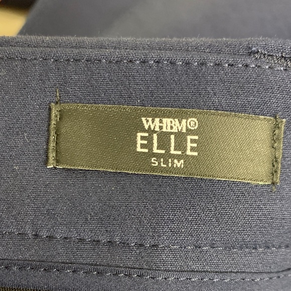 White House Black Market ELLE Slim Ankle Comfort Stretch Navy Women's Trousers - Picture 7 of 10